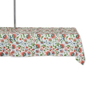 Design Imports  Garden Floral Print Outdoor Tablecloth With Zipper 60X84 - 1 of 4