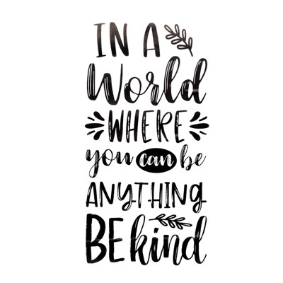 Inspirational Black and White Motivational Quote Wall Decals Set