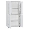 Tall Bathroom Storage Cabinets, Bathroom Floor Cabinet With 4 Doors, Adjustable Shelves, Free Standing Kitchen Pantry - 3 of 4