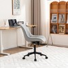 YOUNIKE Modern Upholstered Leather Home Office Desk Chair Swivel Adjustable Rolling Task Nail Tech Chair 24.41"Wx27.56"Dx(33.07-37.8)"H - 4 of 4