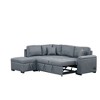 NicBex Modern Pull Out Sofa Bed Convertible Sleeper Sofa with Storage Ottoman and USB Port for Living Room - 4 of 4