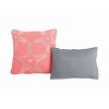 Geneva Home Fashion Queen 5pc Heritage Bay Belize Coastal Quilt & Sham Set Coral: Includes Decorative Pillows, Microfiber - 3 of 4