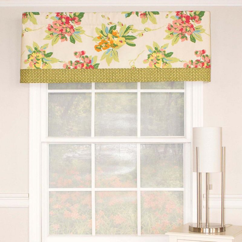 Selva Banded Sage Type All Season 3" Rod Pocket Valance 50" x 16" by RLF Home, 1 of 5