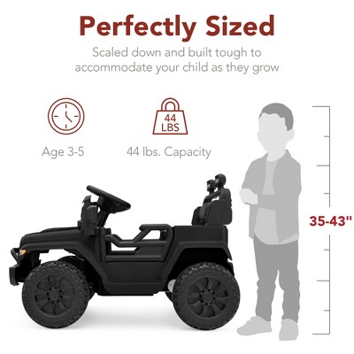 6V Black Kids Ride-On Truck with Remote Control