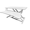 Vynxaria 32 Inch White Desk Riser Adjustable Height Sit-Stand Converter Fits Dual Laptop Wide Keyboard Tray - 3 of 4