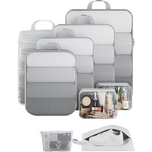 9/11 Set Compression Packing Cubes Travel Essentials,Compressible Expandable Large Luggage Suitcase Organizer - 1 of 4