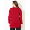 Catherines Women's Plus Size Suprema Studio V-Neck Henley Top - 3 of 4