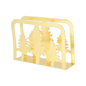 Unique Bargains Napkin Holder Hand Wash Only Christmas Tree Napkin Holder Iron 5.31"x1.57"x3.82" 1 Pc - 1 of 4