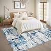Modern Abstract Non Slip Area Rug Stain Resistant Contemporary Soft Rugs Ultra Low Pile Indoor Mat for Living Room Bedroom Kitchen - 4 of 4