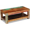 vidaXL Coffee Table Multicolored with natural, teal, and red tones - 2 of 4