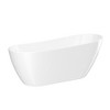 Cesicia 67 in-L  x 31.5 in-W  x 28.3 in-H Glossy White Freestanding Soaking Bathtub-Slipper - 2 of 4