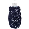 Hudson Baby Swaddle Blanket & Cap Set - Silver Navy Stars - 100% Cotton Newborn Take-Me-Home Outfit