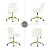 Okak Modern Teddy Fleece Upholstered Adjustable Office Chair Living Room Furniture,Small Swivel Task Chair for Office,Study,Studio - 4 of 4