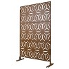 Okak Modern Outdoor Privacy Screen with Dimond Hollowed, Patio Privacy Screen with Metal Stand, Metal Privacy Screen for Backyard - 3 of 4