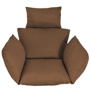 Egg Chair Cushion Hanging Basket Seat Cushion Thicken Soft Egg Swing Chair Pad Hanging Egg Chair Cushion with Headrest - 1 of 4