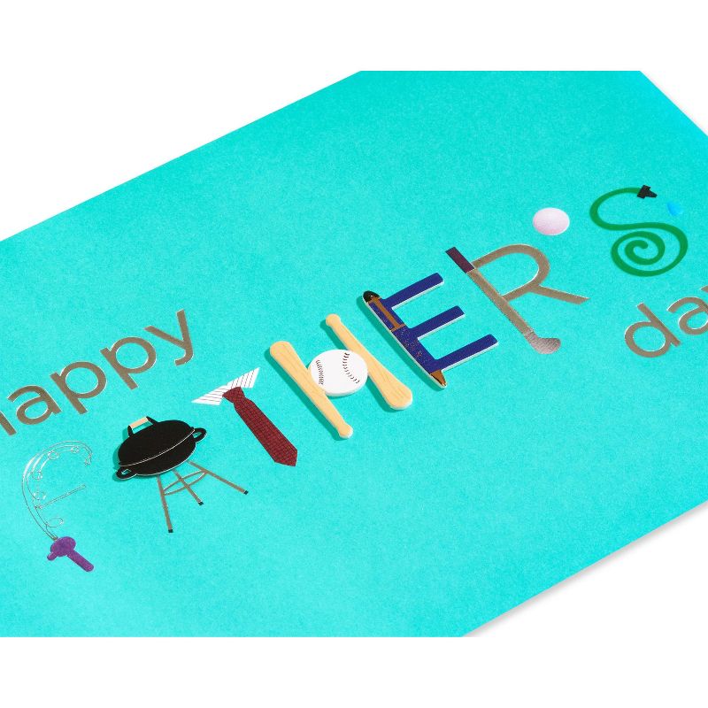 Father&#39;s Day Greeting Card Icons on Text Teal Green/Blue - PAPYRUS, 6 of 7