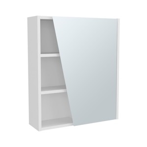 GlasFlength Decorative Wall Mirrors Wall Art Bathroom Decor Cabinet Open Storage Cabinet Mirrors for Bathroom Wall, White, 6.5"*19.7"*23.3" - 1 of 4