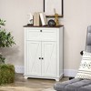 ORRD Farmhouse Sideboard with Doors & Drawers, White Storage Cabinet for Kitchen & Living Room, 23.5"x11.75"x34.5" - 2 of 4