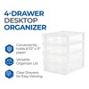 Gracious Living Desktop and Countertop Clear Smooth Gliding Drawers Storage Bin with Organizer Top Lid for Small Items, Holds 8.5 x 11 Inch Paper - 3 of 4