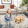 Area Rug Washable Rug for Living Room Bedroom, Distressed Contemporary Modern Abstract Rug Low Pile Carpet - 4 of 4