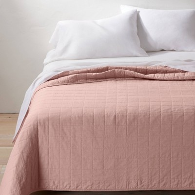 Full/Queen Heavyweight Linen Blend Quilt Blush - Casaluna™