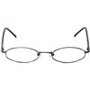 Flex Plus Style#102 by Vivid Unisex KIDS Metal Oval 46mm Designer Eyeglasses OR Blue Light Filter OR Reading Glasses in Gun Metal Grey - 2 of 4