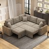 NicBex Modern 82.6" Pull Out Sofa Bed Velvet Convertible Sleeper Sofa with USB Ports for Living Room - 3 of 4