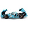 1966 Ford GT40 Mark II #1 Le Mans Miles/Hulme 1/18 Gulf Blue (Clean version) - 4 of 4