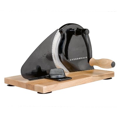 Zassenhaus Manual Bread Slicer, Hand Crank Home Bread Slicer, 11.75" x 8"