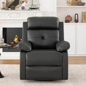 Grungis Rocker Swivel Recliner Small Sofa,Adjustable Single Sofa with Smooth Reclining Handle,Recliner Couch for Small Spaces,Bedroom - 1 of 4