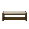 KWPZQEB Large Rectangular Upholstered Linen Fabric Ottoman Bench, Padded Bench with Solid Wood Shelf- for Bedroom Living Room - 4 of 4
