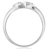 Pompeii3 1/3CT Diamond Two Stone Forever Us Heart Ring in White, Yellow, or Rose Gold - 2 of 4