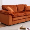 PAGED Corduroy Sofa Comfy Deep Seat Couch with 2 Back Pillows, 2 Toss Pillows and 2 Ottoman for Living Room, Home Office - 3 of 4