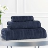 Smart Twist Viscose Cotton Blend Medium Weight Solid Textured Ribbed Towel Set by Blue Nile Mills - 2 of 4