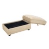PAGED 34" Chenille Fabric Ottoman with Storage, Modern Sectional Sofa Footstool Module, Entryway Shoe Bench for Living Room, Bedroom - 4 of 4