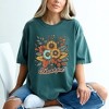 Simply Sage Market Women's Thankful Flowers Short Sleeve Garment Dyed Tee - 2 of 4