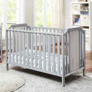 YOOCOZZ Baby Crib Brees Island 3-in-1 Convertible Crib - Gray/Graystone - 1 of 4