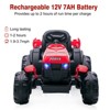 12V Ride On Toy w/Trailer & Remote Control, Battery Powered Electric Vehicles with 3-Point Safety Belt - 3 of 4