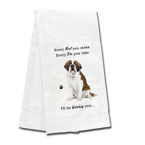 E & S Imports 26.0 Inch Saint Bernard Kitchen Towel Dog Puppy Paw Kitchen Towel - 1 of 3