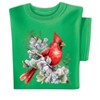 Collections Etc Green Cardinal Floral Short Sleeve Graphic T-Shirt - 4 of 4