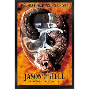 Trends International Friday The 13th: Jason Goes To Hell - One Sheet Framed Wall Poster Prints - 1 of 4