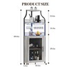 Corner Wine Cabinet, Metal Wine Holder Stand Holds 50+ Bottles & Glassware, Floor Wine Storage for Kitchen Dining Room Office Bar - 3 of 4