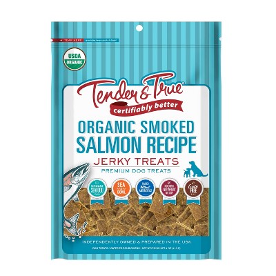 Tender & True Organic Salmon Recipe Jerky Dog Treats - 4oz