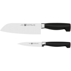 Zwilling J.A. Henckels Four Star 2 Piece Santoku Knife Paring Knife Prep Set - 1 of 4