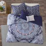 4pc Twin/Twin Extra Long Willow Boho Comforter Set Blue