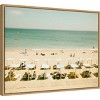 24" x 18" Seaside 3 by Carina Okula Framed Canvas Wall Art - Amanti Art: Beach Scene, Sunbathers, Coastal Decor - 2 of 4