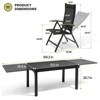 Crestlive Products Modern Aluminum Outdoor Dining sets Expandable Patio Dining Table with Floding chairs for 4-10 People Outside - 3 of 4