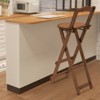 YIYIBYUS Folding Bamboo Bar Stool, Portable Bar Chairs, Brown - 3 of 4