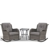 Gymojoy Outdoor Rocking Chair Rattan Rocker Chairs with Cushion - 3 of 4