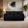 Oversized Chenille Loveseat Sofa, Oversized 2-Seater Small Cloud Couch, Modern Comfy Deep Seat Love Seat - Leovsnove - 2 of 4